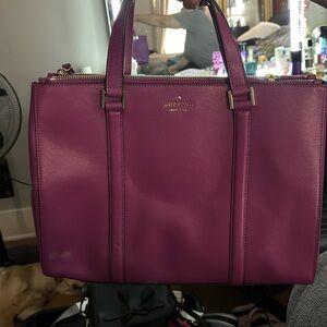Purple Kate spade tote bag